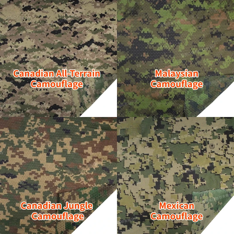 Tela Malla Camuflaje Ligera 120GSM – Canadiense, Mexicana, Malasia para DIY - imagen 4