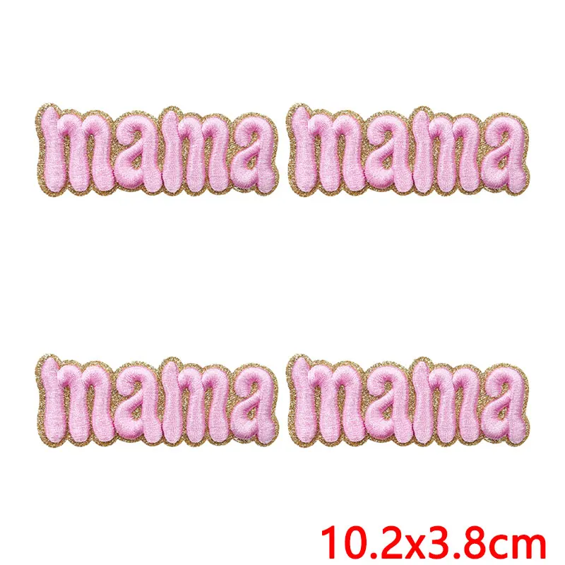 Parche bordado termoadhesivo letras fe familia para gorras y jeans