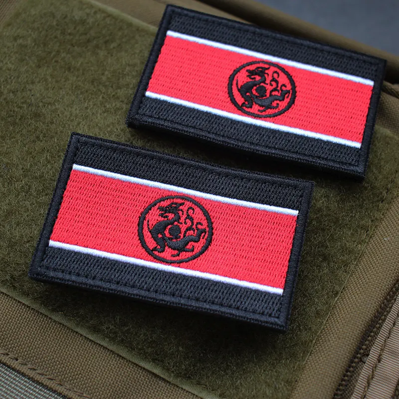 Parche bordado de dragón estilo tótem para insignia de brazo exterior