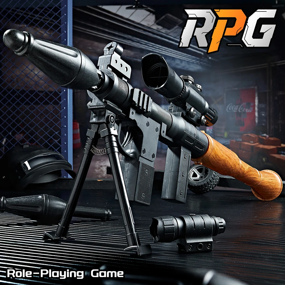 Lanzador airsoft RPG táctica de granada blanda para niños
