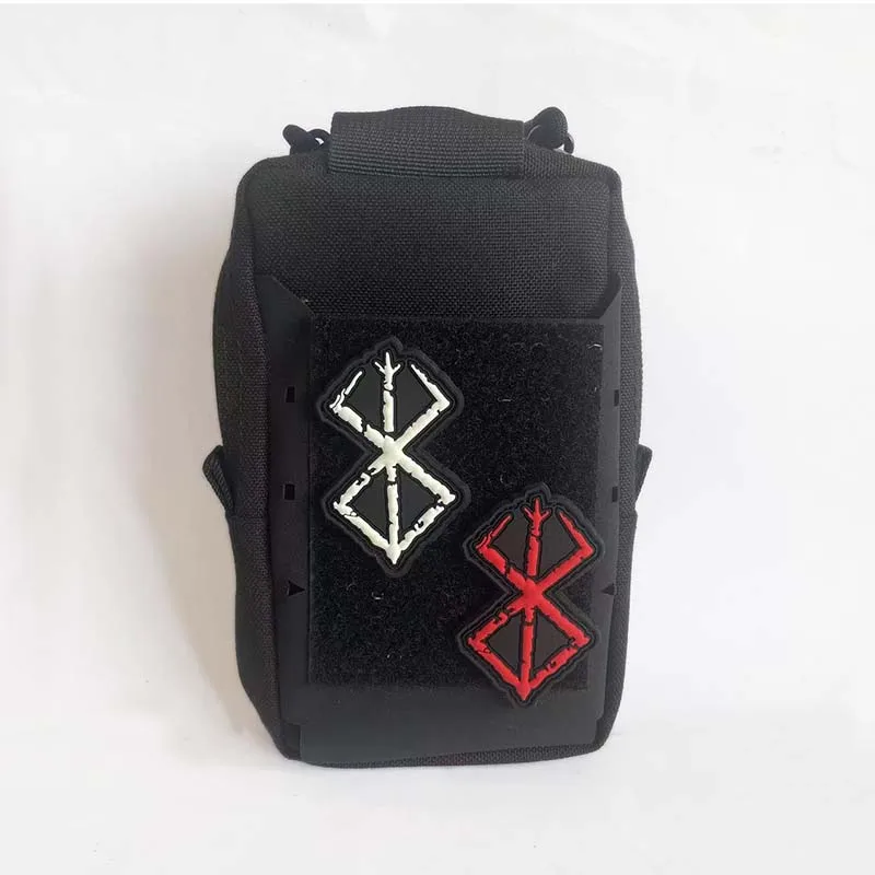 Parche bordado táctico brújula vikinga runa Berserker PVC nórdico - imagen 5