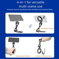 Soporte portátil de teléfono metálico plegable con ángulo ajustable