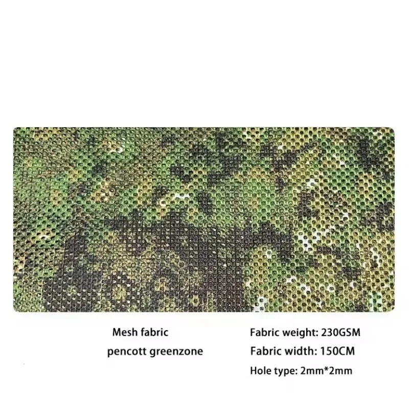 Pencott Greenzone tela ghillie de malla camuflaje para casco