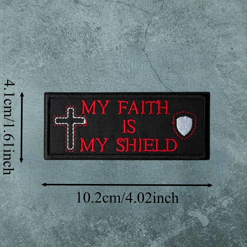 Parche MOLLE bordado 3D táctico - Escrituras cristianas para chaleco - imagen 3