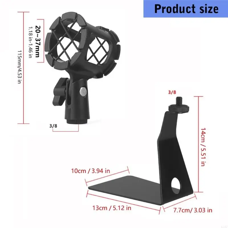 Soporte de micrófono compatible con antivibración para vlog - imagen 2