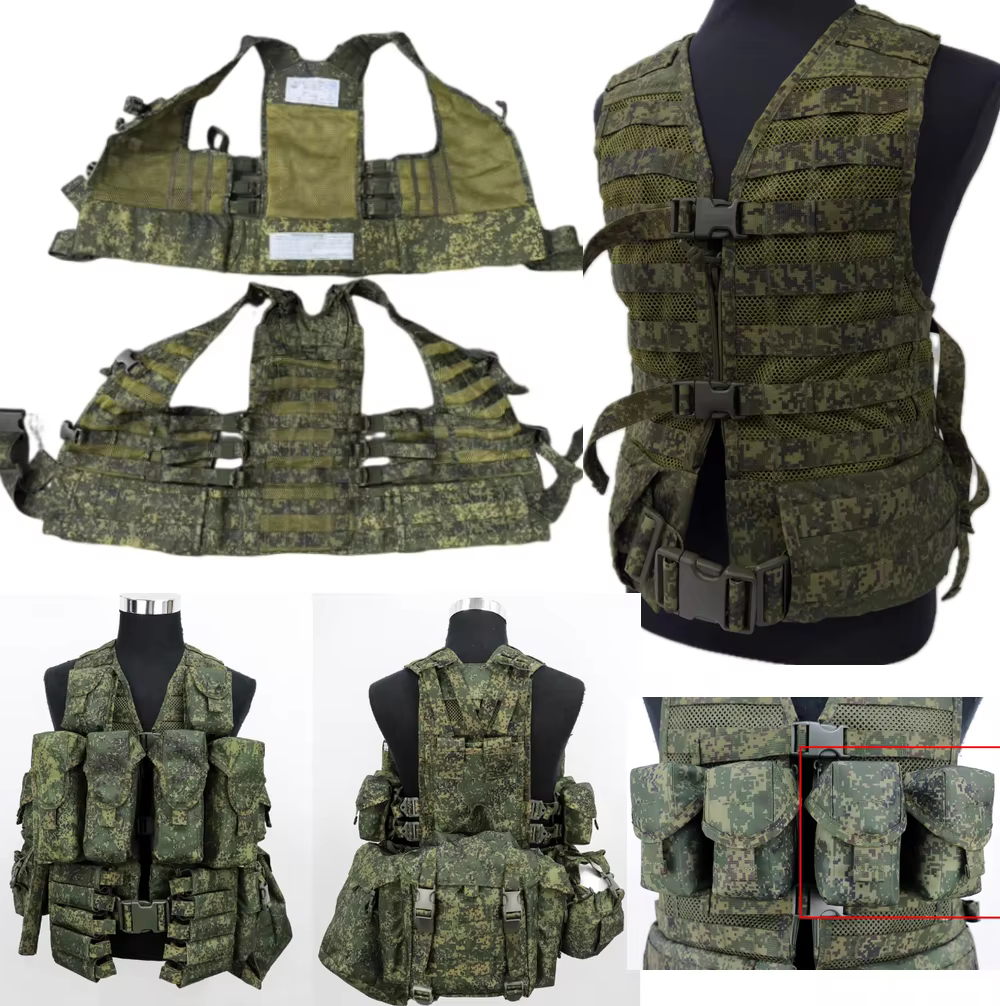 Chaleco táctico 6sh117 EMR ruso – Equipo de transporte para airsoft