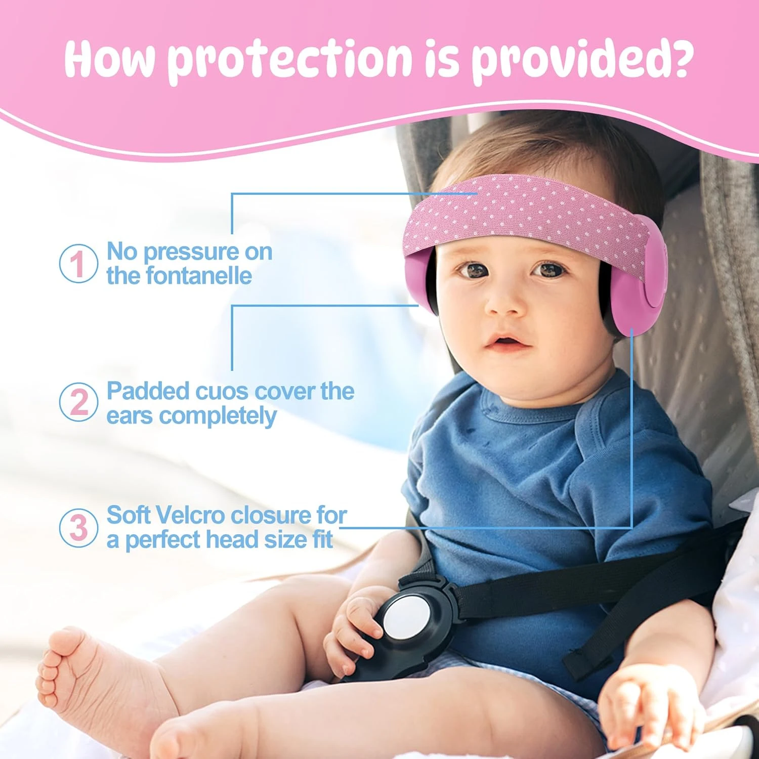 Orejeras protección auditiva reducción de ruido para bebés cómodas - imagen 4