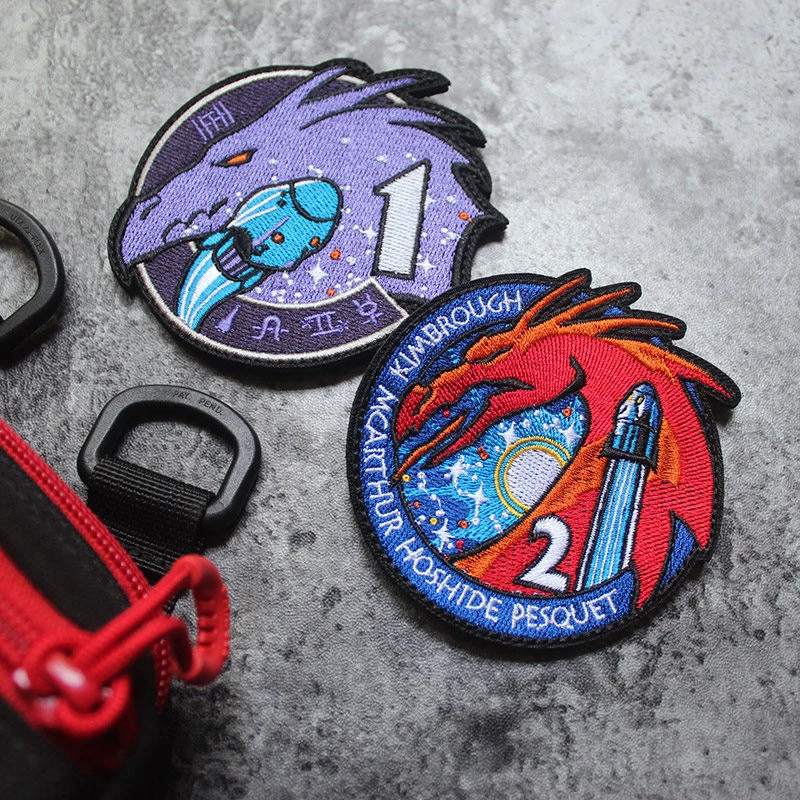 Falcon Dragon Parche táctico bordado astronauta – para mochila - imagen 5