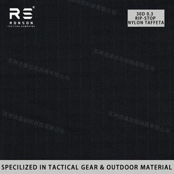 Tela ripstop spandex negra antidesgarro mate opaca para outdoor