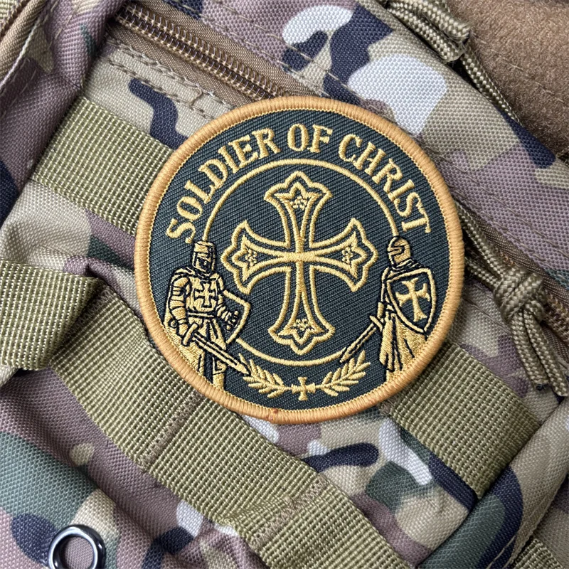 Parche militar bordado con velcro, insignia de moral - imagen 4