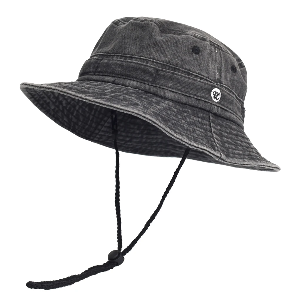 Sombrero de pesca algodón lavado estilo Panamá para sol exterior - imagen 2