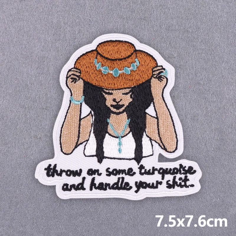 Parche bordado para planchar emblema negra orgullosa chaqueta - imagen 2