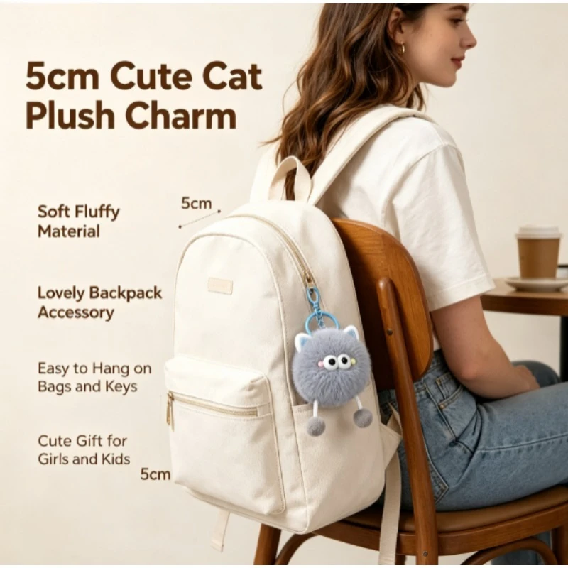 Decoración colgante en mochila escolar con estilo moderno