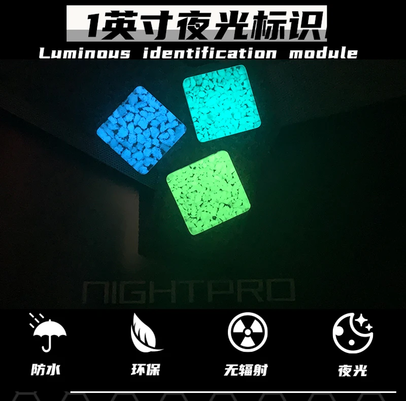 Parches luminosos 1 pulgada para personalización táctica