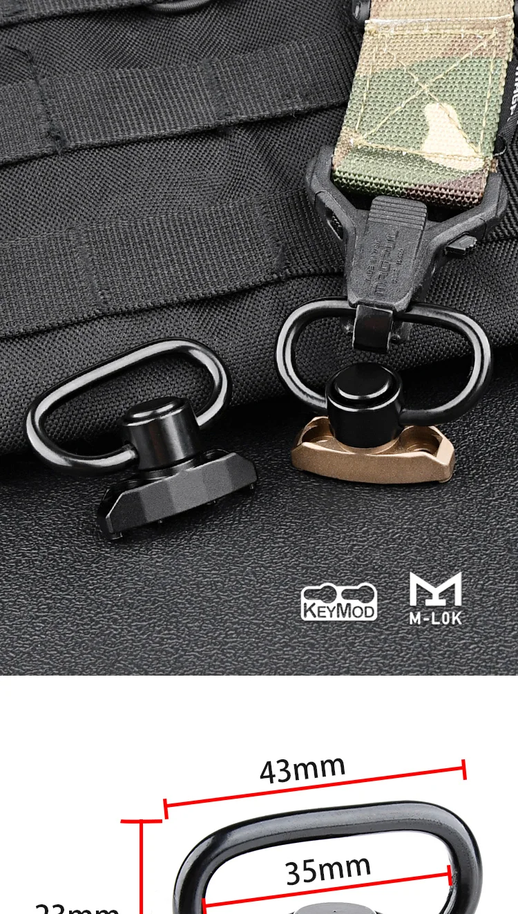 Adaptador M-LOK con giro QD