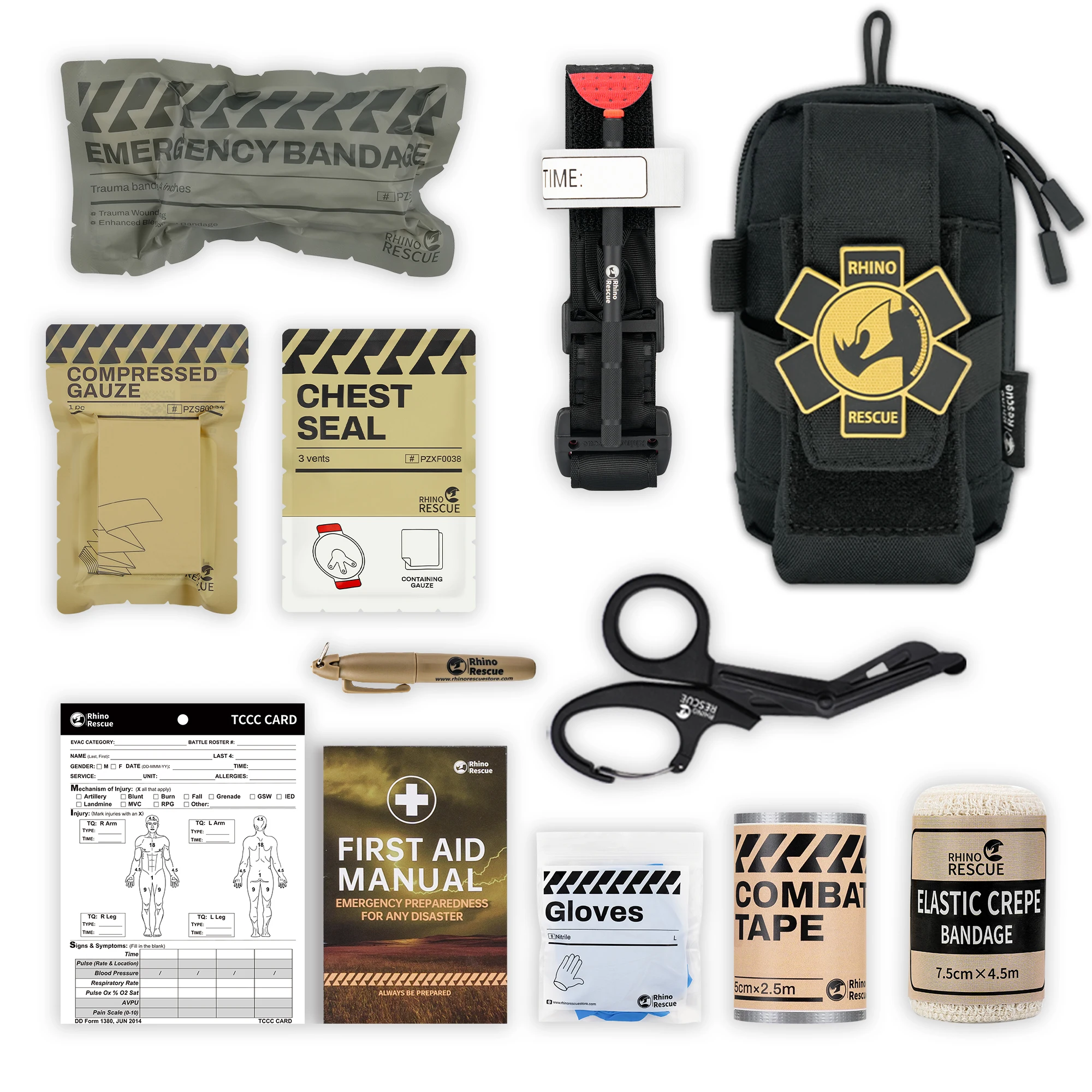 RHINO RESCUE EDC IFAK Kit primeros auxilios Molle con torniquete - imagen 4