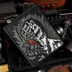 Parche moral calavera anime con velcro para mochila táctica