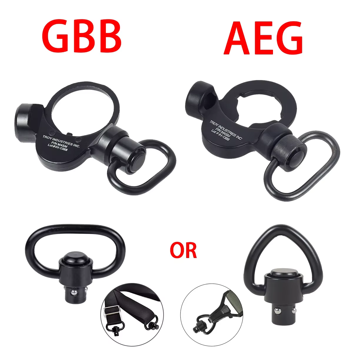 Adaptador QD de eslinga táctica doble cara para M4 y M16 AEG/GBB