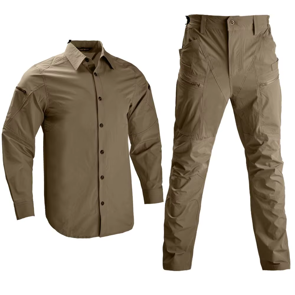 Camisa táctica cortavientos ripstop para senderismo y caza