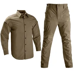 Camisa táctica cortavientos ripstop para senderismo y caza
