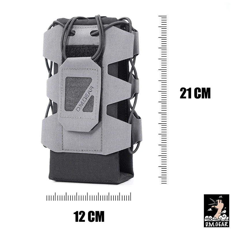 DMgear Bolsa táctica MOLLE para radio con soporte botella multifunción