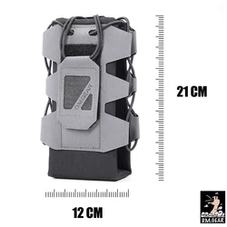 DMgear Bolsa táctica MOLLE para radio con soporte botella multifunción