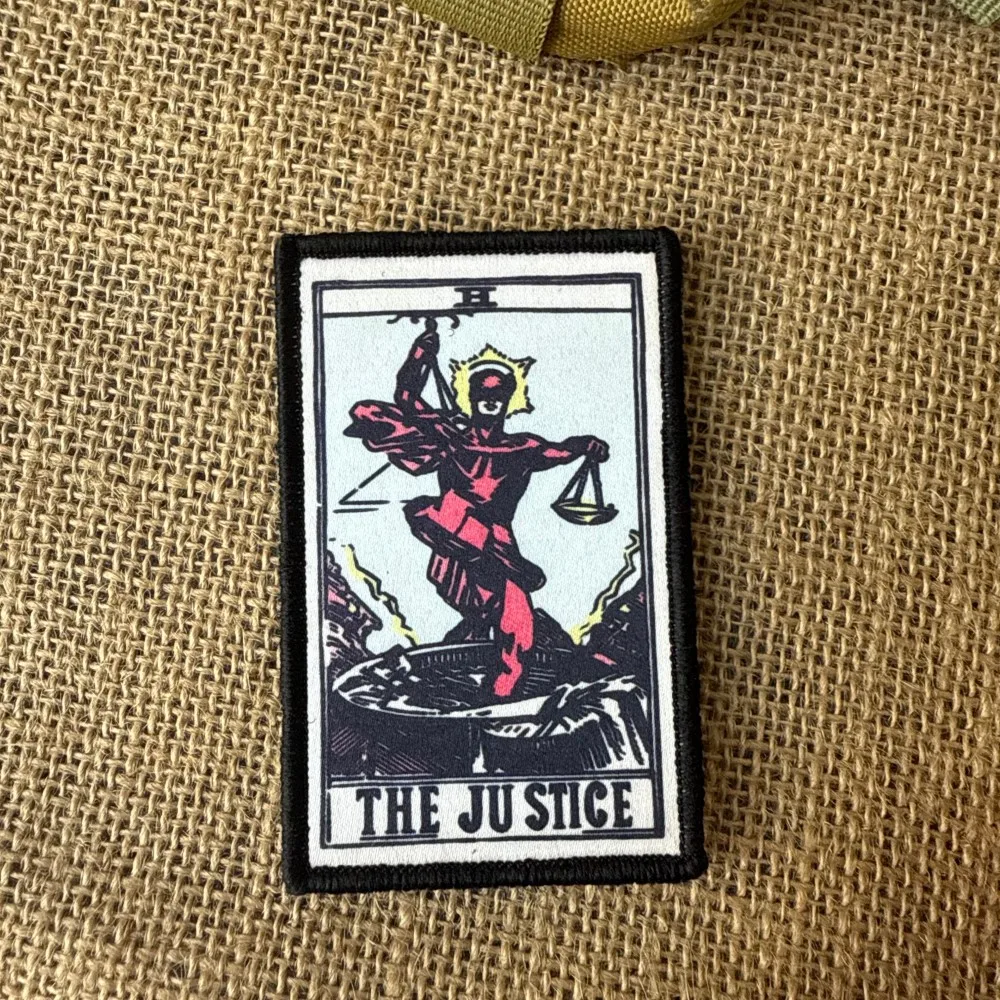 Parche táctico Tarot de la Justicia con cierre de gancho y bucle - imagen 2