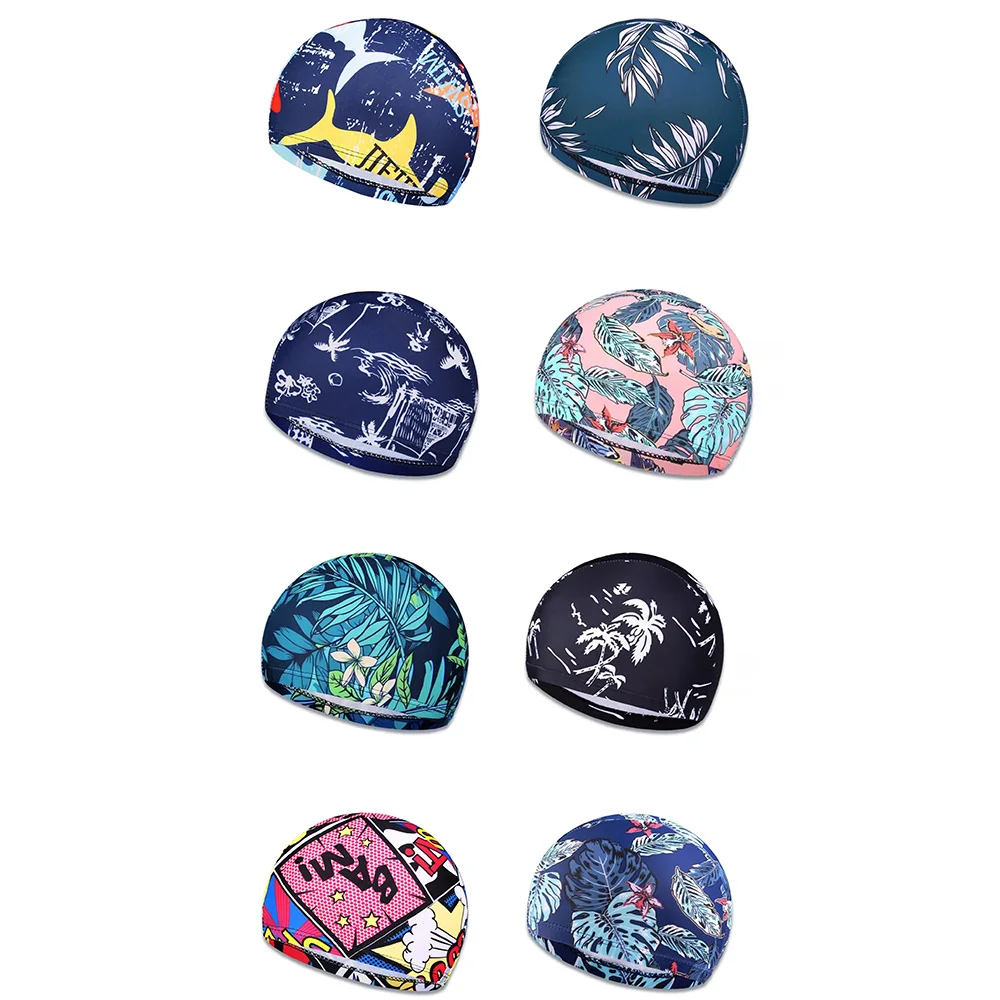 Gorro de natación hojas antideslizante protección oídos piscina playa
