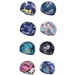 Gorro de natación hojas antideslizante protección oídos piscina playa