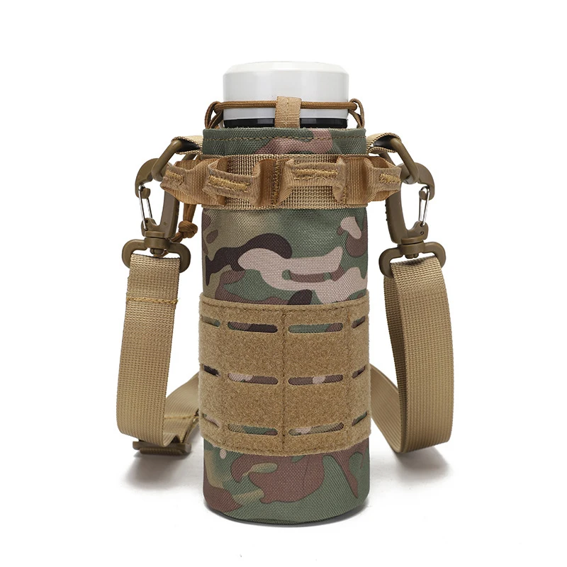Bolsa táctica MOLLE para botella de agua con cordón y bandolera - imagen 2