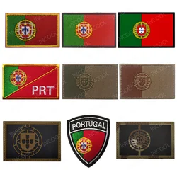 Parche bandeira Portugal bordado reflectante IR para chaqueta o chaleco