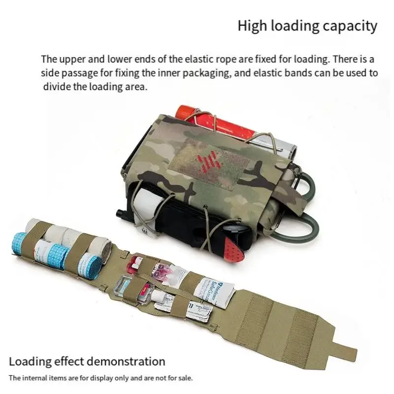 Bolsa botiquín táctico MOLLE desmontable corte láser emergencia - imagen 2