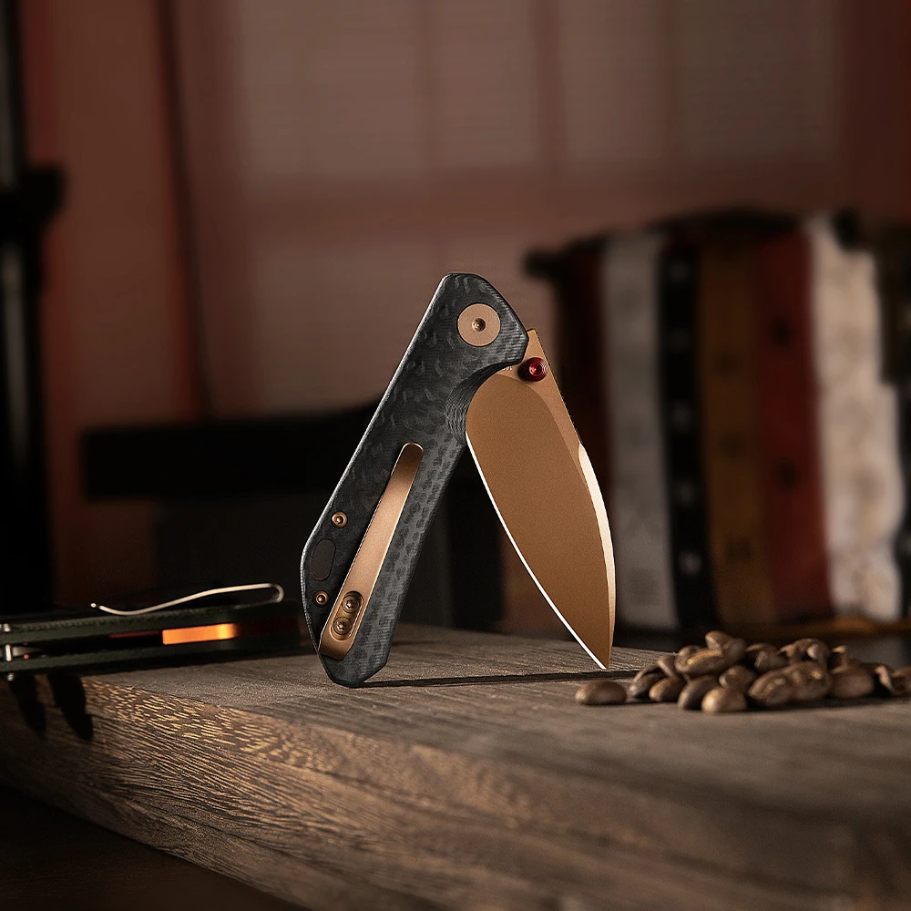 TRIVISA Otter-CG cuchillo plegable mango G10 para supervivencia, pesca - imagen 3