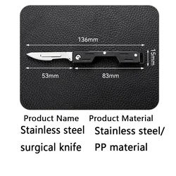 Cuchillo plegable EDC médico mini para exteriores y tácticas