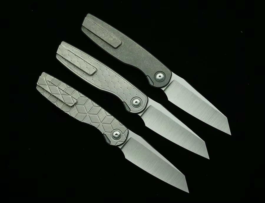 LEMIFSHE Cortex XL Cuchillo Plegable M390 Titanio Marrón EDC - imagen 3