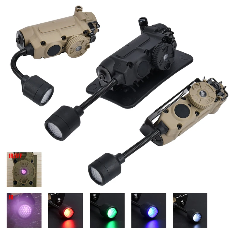 WADSN Linterna táctica para casco FAST, modos LED y potencia - imagen 2