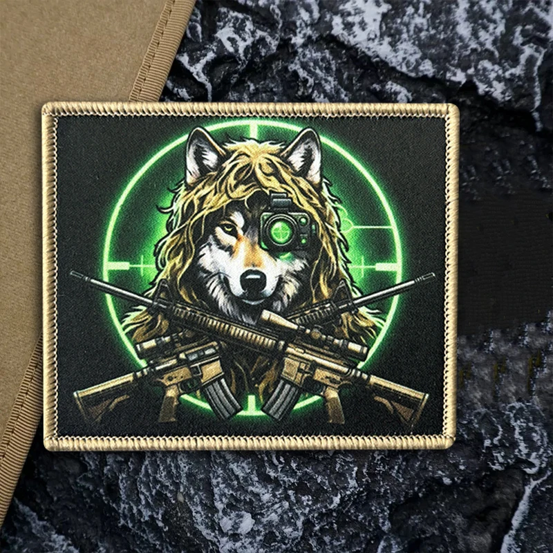 Sniper Wolf parche táctico moral para traje ghillie con velcro - imagen 4