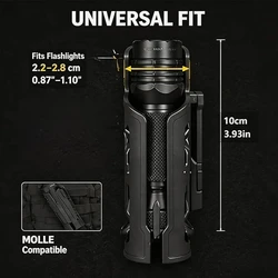 Tactical360° Funda de Linterna Giratoria con Sistema MOLLE