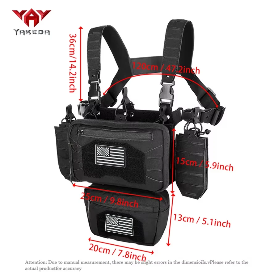 YAKEDA Sistema MOLLE multifunción ajustable extraíble con velcro - imagen 2