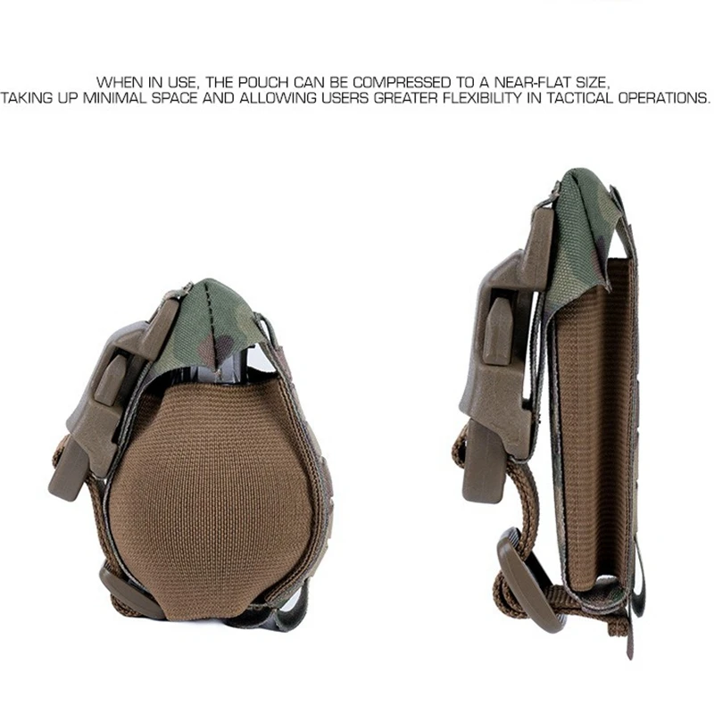 Bolsa táctica MOLLE elástica para granadas, mini fija - imagen 2