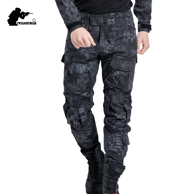 G2 Pantalones Tácticos Camuflaje Cargo Multibolsillos Ripstop