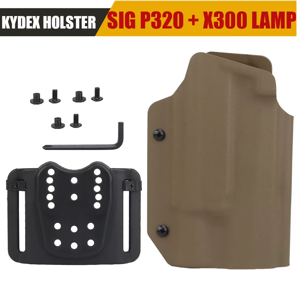 Funda Kydex SIG P320 ligera para pistola con linterna X300 - Airsoft