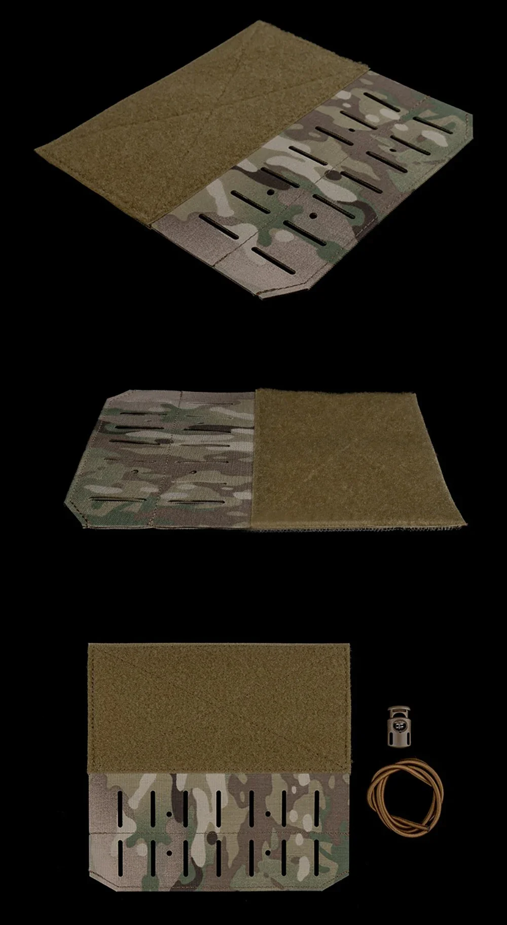Detalle del sistema MOLLE en el chaleco