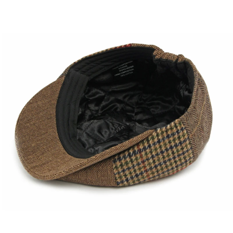 Gorra octogonal estilo newsboy de mezcla de lana con banda elástica - imagen 3
