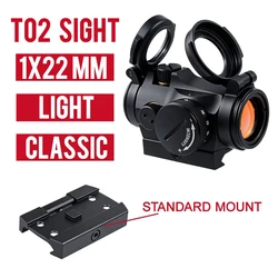 Colimador Mira Táctica 2MOA 1x20mm Picatinny Airsoft Rifle Táctico Caza