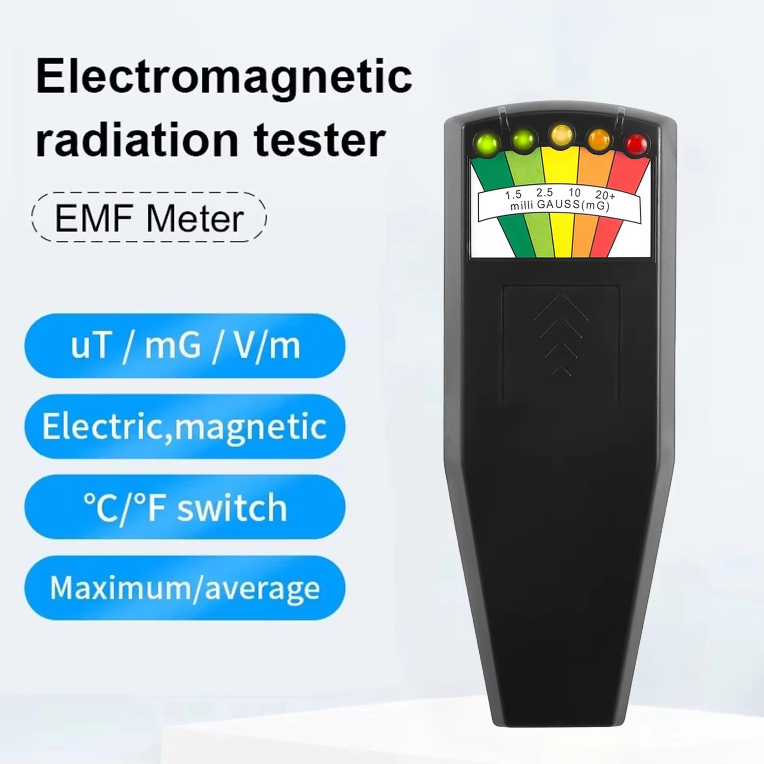 Dosímetro detector campo electromagnético digital LCD portátil - imagen 3