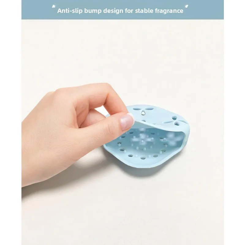 Jabonera de silicona portátil con drenaje para baño y aromaterapia - imagen 2