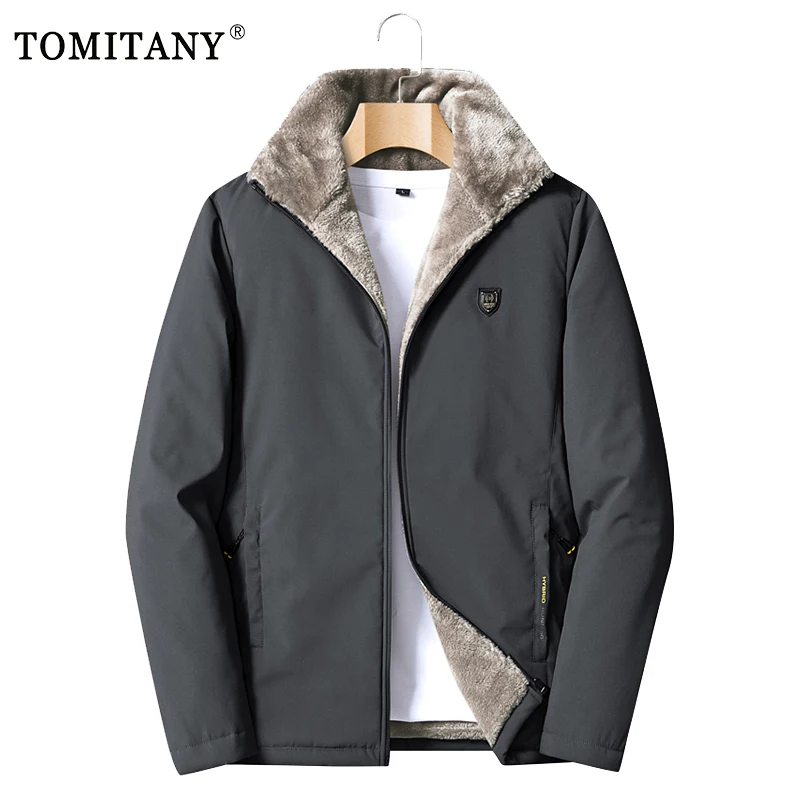 Parka de lana invierno hombre cuello alto forro polar táctico - imagen 5