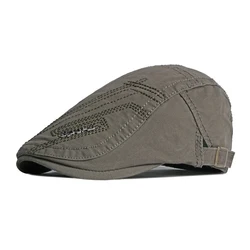 Boina militar vintage algodón estilo vendedor periódico