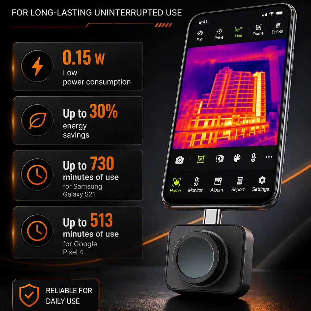 Cámara termográfica para Android 256 × 192, de −15 a 600 °C - imagen 5